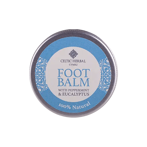 Foot Balm with Peppermint & Eucalyptus 25g  Peppermint and eucalyptus essential oils help to soothe and soften tired feet.  Key info:  100% natural  Provides a gentle cooling sensation  Peppermint and eucalyptus oils have natural antiseptic & antibacterial properties  Coconut oil nourishes and soothes sore feet  Sustainably sourced beeswax softens hard skin  Free from sulphates, parabens & SLS