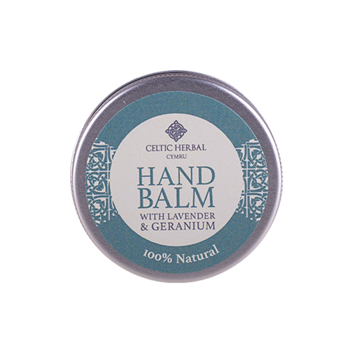 Hand Balm with Lavender & Geranium 25g  Formulated with lavender and geranium essential oils to soften and revive dry, damaged hands.  Key info:  100% natural  Lavender essential oil is anti-inflammatory, soothing dry and irritated hands  Geranium essential oil helps in regeneration of new skin cells  Coconut oil nourishes and soothes dry hands  Sustainably sourced beeswax softens hard skin  Free from sulphates, parabens & SLS