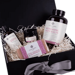 Refreshing Gift Box (Rose Geranium & Grapefruit)  The perfect gift for those in need of a re-balance and boost to their natural energy! This beautiful gift box contains treats blended with rose geranium and grapefruit to offer comfort, bring balance and refresh.