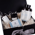 Relaxing Gift Box (Exotic Woods & Ylang Ylang)  The perfect gift for anyone who needs to take some time to truly look after themselves. This beautiful gift box contains treats enriched with an expert blend of exotic wood and ylang essential oils to balance in the mind, body and spirit.  The Ideal Gift for Those In Need of a Pick Me Up and a Little Me Time.