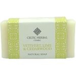 Vetivert Lime & Cedarwood Natural Soap 100g  Blended with lime, juniper, cedarwood, vetivert and patchouli essential oils to give a deep, woody and citrus fragrance.  Key info:  Refreshingly tangy fragrance  Antioxidant packed essential oils help to tone skin and reduce the appearance of blemishes  Sustainably sourced beeswax softens the skin